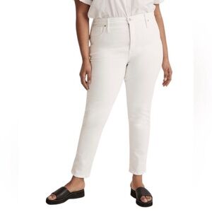 Madewell Stovepipe Ankle Length Jeans in Pure White 16w 33w